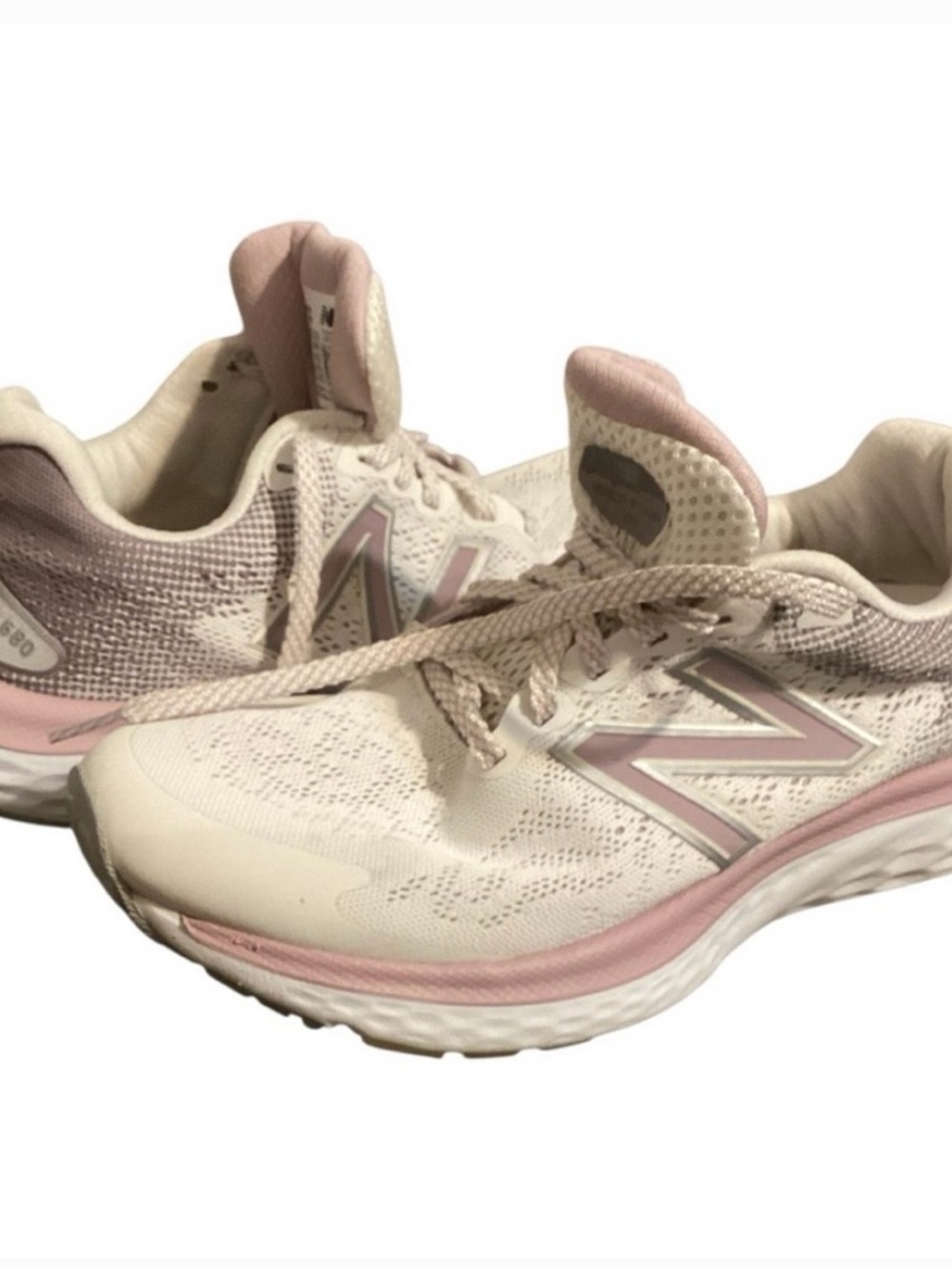 New Balance Women's Cream & Pink Athletic Running Shoes - Picture 4 of 4